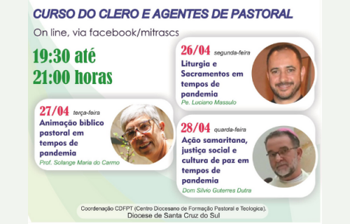 Diocese promove Curso do Clero e Agentes de forma online